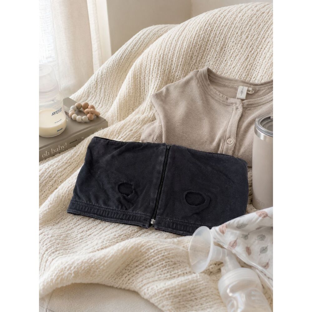 Black Medela Pumping Strapless Bra Large Post Partum Nursing Mama